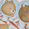 Wandtattoo Astronautentiere für Kinderzimmer