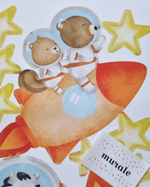 Wandtattoo Astronautentiere für Kinderzimmer