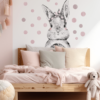 autocolant perete iepuras pentru camera de fete