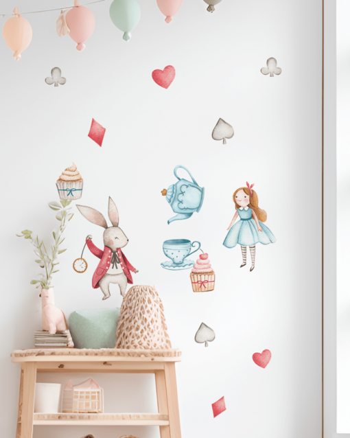 AUTOCOLANT PERETE alice in tara minunilor pentru fete